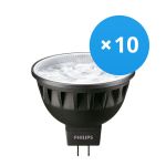 Mehrfachpackung 10x Philips Master LED Spot GU5.3 MR16 7.5W 500lm 24D - 930 Warmweiß | Höchste Farbwiedergabe - Dimmbar - Ersatz für 50W Mehrfachpackung 10x Philips Master LED Spot GU5.3 MR16 7.5W 500lm 24D - 930 Warmweiß | Höchste Farbwiedergabe - Dimmbar - Ersatz für 50W