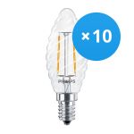 Mehrfachpackung 10x Philips Corepro LED Kerze E14 Gedreht Kerze Fadenlampe Klar 2W 250lm - 827 Extra Warmweiß | Ersatz für 25W Mehrfachpackung 10x Philips Corepro LED Kerze E14 Gedreht Kerze Fadenlampe Klar 2W 250lm - 827 Extra Warmweiß | Ersatz für 25W