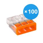 Mehrfachpackung 100x Wago 2273-203 Verbindungsdosenklemme Kompakt | 3 Draht Verbindung -  Mehrfachpackung 100x Wago 2273-203 Verbindungsdosenklemme Kompakt | 3 Draht Verbindung -