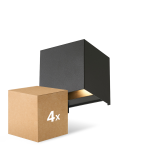 Mehrfachpackung 4x D'Lite LED Wandleuchte Elingen Aluminium Schwarz 4.9W 480lm - 830  Mehrfachpackung 4x D'Lite LED Wandleuchte Elingen Aluminium Schwarz 4.9W 480lm - 830