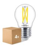 Mehrfachpackung 4x Philips MASTER LED Lustre E27 Kugel Fadenlampe Klar 2.5W 340lm - 922-927 Dim To Warm | Höchste Farbwiedergabe - Dimmbar - Ersatz Für 25W Mehrfachpackung 4x Philips MASTER LED Lustre E27 Kugel Fadenlampe Klar 2.5W 340lm - 922-927 Dim To Warm | Höchste Farbwiedergabe - Dimmbar - Ersatz Für 25W