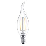 Philips Corepro LED Kerze E14 Gebogene Spitze Fadenlampe Klar 2W 250lm - 827  | Ersatz für 25W Philips Corepro LED Kerze E14 Gebogene Spitze Fadenlampe Klar 2W 250lm - 827  | Ersatz für 25W