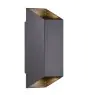 Nordlux Nico Außenbeleuchtung Wandleuchte Aluminium Schwarz | Geeignet für  2x GU10