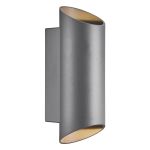 Nordlux Nico Außenbeleuchtung Wandleuchte Aluminium Anthrazit | Geeignet für  2x GU10
