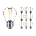 Mehrfachpackung 10x Philips Corepro LEDluster E27 Kugel Fadenlampe Klar 4.3W 470lm - 827  | Ersatz für 40W