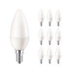 Mehrfachpackung 10x Philips Corepro LEDcandle E14 Matt 7W 806lm - 822-827 Dim To Warm | Dimmbar - Ersatz Für 60W