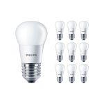 Mehrfachpackung 10x Philips Corepro LEDluster E27 Kugel Matt 5W 470lm - 827  | Ersatz für 40W