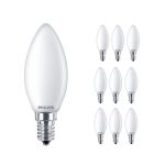 Mehrfachpackung 10x Philips Corepro LEDcandle E14 Matt 4.3W 470lm - 827  | Ersatz für 40W