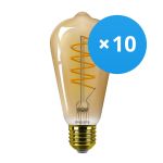 Mehrfachpackung 10x Philips MASTER Value LEDbulb E27 Edison Fadenlampe Gold 4W 250lm - 818  | Dimmbar - Ersatz Für 25W