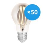 Mehrfachpackung 50x WIZ Smart Wifi E27 Birne Fadenlampe Smoke 6.5W 400lm - 820-850 Abstimmbares Weiß | Dimmbar - Ersatz Für 35W