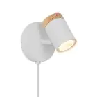 D'Lite Spot Beitem Metall Matt Weiß FSC Holz | Geeignet Für  1x GU10