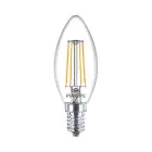 Philips MASTER Value LEDcandle E14 Fadenlampe Klar 3.4W 470lm - 927 | Höchste Farbwiedergabe - Dimmbar – Ersatz für 40W