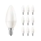 Mehrfachpackung 10x Philips Corepro LEDcandle E14 Matt 7W 806lm - 822-827 Dim To Warm | Dimmbar - Ersatz Für 60W