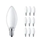 Mehrfachpackung 10x Philips Corepro LEDcandle E14 Matt 4.3W 470lm - 827  | Ersatz für 40W