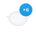 Mehrfachpackung 6x LED Deckenstrahler Ultra15W 1200lm 110D - 840  | 190mm - Ausschnitt 175mm