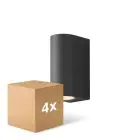 Mehrfachpackung 4x D'Lite Wandleuchte Vossem Aluminium Schwarz | Geeignet für 2x GU10