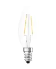 Ledvance Classic LED E14 Kerze Fadenlampe Klar 2.5W 250lm - 827 | Ersatz für 25W