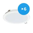 Mehrfachpackung 6x Philips LED Deckenstrahler DN065B Metall Weiß 19W 2000lm 110D - 830  | 225mm - Ausschnitt 200mm - IP20