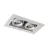 Einbau Spot rahmenlos Pro 2x MR16 schwenkbar Weiß | Ausschnitt 181x97mm - GU10 Sockel