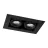 Einbau Spot rahmenlos Pro 2x MR16 schwenkbar Schwarz | Ausschnitt 181x97mm - GU10 Sockel