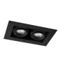 Einbau Spot rahmenlos Pro 2x MR16 schwenkbar Schwarz | Ausschnitt 181x97mm - GU10 Sockel