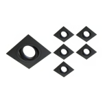 Mehrfachpackung 6x Einbau Spot Boxi MR16 schwenkbar Schwarz | Ausschnitt 80mm - GU10 Sockel