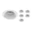 Mehrfachpackung 6x Einbau Spot D-round MR16 Weiß | Ausschnitt 70mm - GU10 Sockel