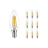 Mehrfachpackung 10x LED E14 Kerze Fadenlampe Klar 4.5W 470lm - 827 | Ersatz für 40W
