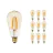 Mehrfachpackung 10x LED E27 Edison Fadenlampe Messing 7.2W 630lm - 822 | Dimmbar - Ersatz für 50W