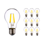 Mehrfachpackung 10x LED E27 Birne Fadenlampe Klar 4.5W 470lm - 840 | Ersatz für 40W