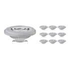 Mehrfachpackung 10x LED-Spot G53 AR111 7.4W 530lm 24D - 930 | Höchste Farbwiedergabe - Dimmbar - Ersatz für 50W