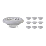 Mehrfachpackung 10x LED-Spot G53 AR111 7.4W 530lm 24D - 930 | Höchste Farbwiedergabe - Dimmbar - Ersatz für 50W