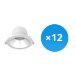Mehrfachpackung 12x Budgetlight LED Downlight Apollo 20W 2500lm 60D - 830 Warmweiß | 220mm - UGR <19