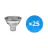 Mehrfachpackung 25x LED-Spot GU5.3 MR16 7.5W 621lm 60D - 827  | Dimmbar - Ersatz für 50W