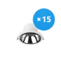 Mehrfachpackung 15x LED Deckenstrahler 9W 1100lm 60D - 840  | 145mm - Alu Reflektor - UGR <19