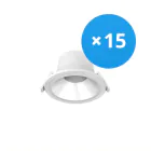 Mehrfachpackung 15x LED Deckenstrahler 9W 1100lm 60D - 830  | 145mm - UGR 