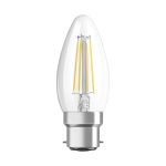 Osram Classic LED B22d Bougie Filament Claire 4W 470lm - 827  | Remplacement 40W Osram Classic LED B22d Bougie Filament Claire 4W 470lm - 827  | Remplacement 40W
