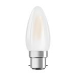 Osram LED B22D Bougie Filament Dépolie 4W 470lm - 827  | Remplacement 40W Osram LED B22D Bougie Filament Dépolie 4W 470lm - 827  | Remplacement 40W