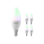 Lot 5x Calex Smart Tuya Wifi E14 Bougie 5W 470lm - 822-840 Accordable Blanc | RGBW - Dimmable - Remplacement 40W Lot 5x Calex Smart Tuya Wifi E14 Bougie 5W 470lm - 822-840 Accordable Blanc | RGBW - Dimmable - Remplacement 40W