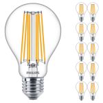 Lot 10x Philips Corepro LED Ampoule E27 Poire Claire 17W 2452lm - 827 Blanc Très Chaud | Équivalent 150W Lot 10x Philips Corepro LED Ampoule E27 Poire Claire 17W 2452lm - 827 Blanc Très Chaud | Équivalent 150W
