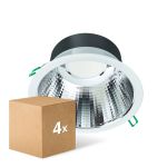 Lot 4x Philips Spot Encastrable LED Coreline DN142B Aluminium Blanc 19.2W 2300lm 60D - 830  | Diamètre 200mm - IP20 - UGR<19 Lot 4x Philips Spot Encastrable LED Coreline DN142B Aluminium Blanc 19.2W 2300lm 60D - 830  | Diamètre 200mm - IP20 - UGR<19