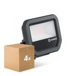 Lot 4x Ledvance Projecteur LED Aluminium Noir 8W 1100lm 100D - 830  | IP66 - Symétrique Lot 4x Ledvance Projecteur LED Aluminium Noir 8W 1100lm 100D - 830  | IP66 - Symétrique