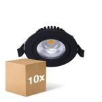 Lot 10x LED Inclinable Spot Noir 6W 550lm - 930  | Diamètre 75mm - IP54 - Meilleur Rendu De Couleur  Lot 10x LED Inclinable Spot Noir 6W 550lm - 930  | Diamètre 75mm - IP54 - Meilleur Rendu De Couleur
