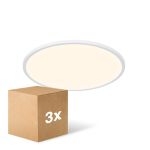 Lot 3x Nordlux Plafonnier LED Oja 42 Blanc 19W 2100lm 120D - 830-840 CCT | Night Mode - IP20 Lot 3x Nordlux Plafonnier LED Oja 42 Blanc 19W 2100lm 120D - 830-840 CCT | Night Mode - IP20