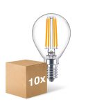 Lot 10x Philips Corepro LED Lustre E14 Boule Filament Claire 6.5W 806lm - 827  | Remplacement 60W Lot 10x Philips Corepro LED Lustre E14 Boule Filament Claire 6.5W 806lm - 827  | Remplacement 60W