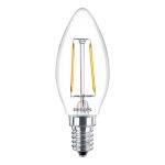 Philips Corepro LEDcandle E14 Filament Claire 2W 250lm – 827 –  | Remplacement 25W