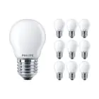 Lot 10x Philips Corepro LEDluster E27 Boule Dépolie 4.3W 470lm - 827  | Remplacement 40W