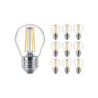 Lot 10x Philips Master Value LEDluster E27 Boule Filament Claire 3.4W 470lm - 927  | Meilleur rendu de couleur - Dimmable - Remplacement 40W