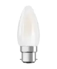 Ledvance Classic Superior LED Ampoule B22d Bougie Filament Dépolie 3.4W 470lm - 927 Blanc Très Chaud | Meilleur rendu des couleurs - Dimmable - Équivalent 40W