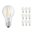 Lot 10x Ledvance CLASSIC LED E27 Poire Filament Claire 4.2W 470lm - 927 | Meilleur rendu de couleur - Dimmable - Remplacement 40W